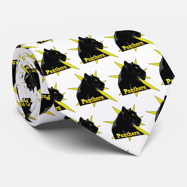 Corbata Mascota del equipo de Pantera Negra en cualquier c (Enrollado)