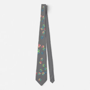 Corbata Mascota Paw Print Love