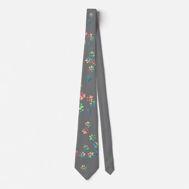 Corbata Mascota Paw Print Love (Anverso)