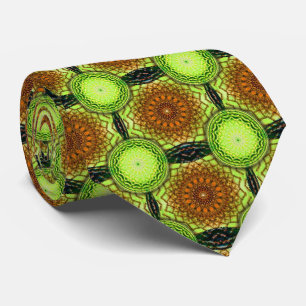 Corbata masculina fluorescente caleidoscópica