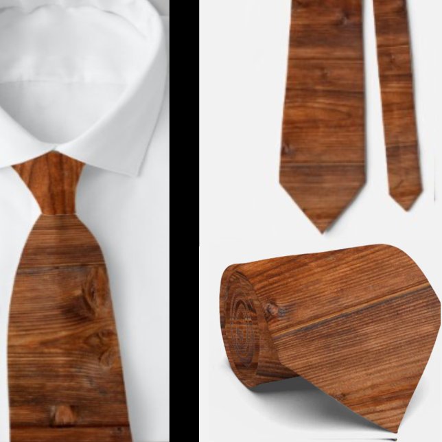 Corbata masculina rústica con imitación de veta de (Subido por el creador)