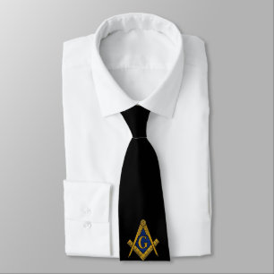 CORBATA MASONS PERSONALIZADO TIE (NEGRO)