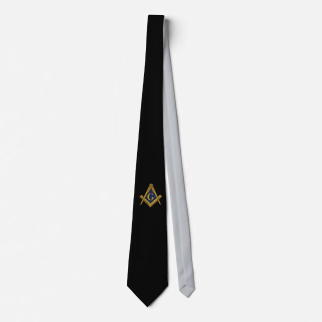 CORBATA MASONS PERSONALIZADO TIE (NEGRO) (Anverso)