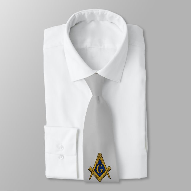 Corbata MASONS PERSONALIZADO TIE (plata) (Atado)