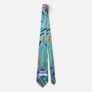 Corbata Material escolar con patrón ombré