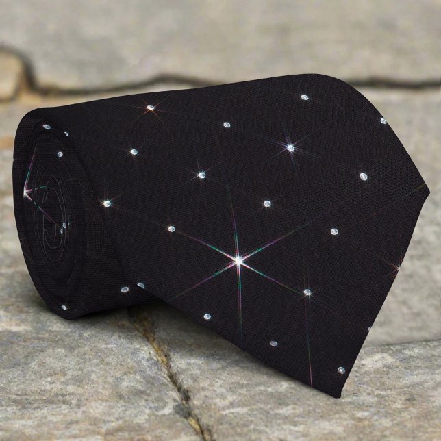 Corbata Material negro de diamante brillante con strass br (Subido por el creador)