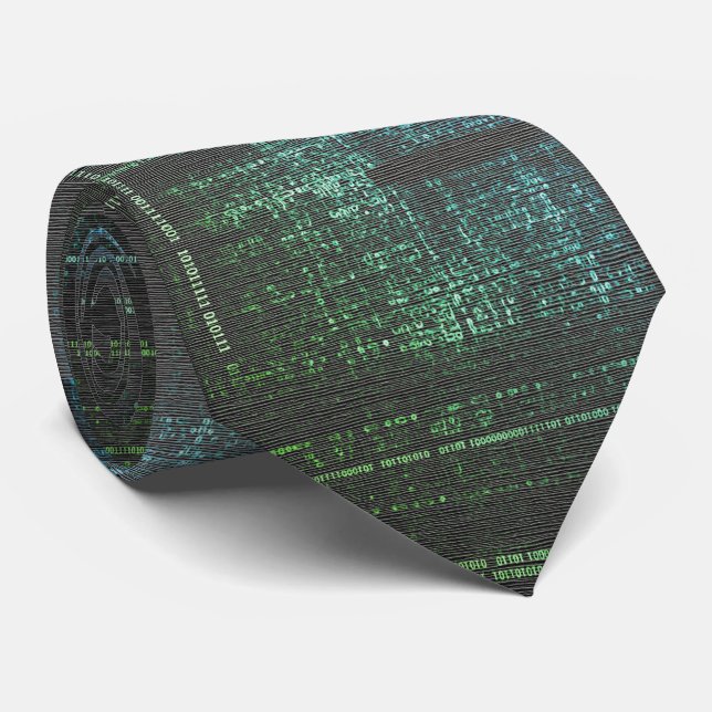 Corbata Matriz Cibernética – Código Digital (Enrollado)