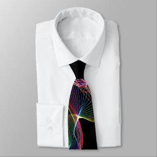 Corbata Matriz clara y colorida de nata negra