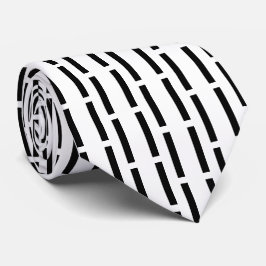 Corbata Matriz Monocroma moderna en blanco y negro