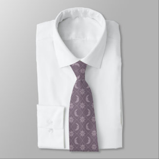 Corbata Mauve Celestial Sun And Moon