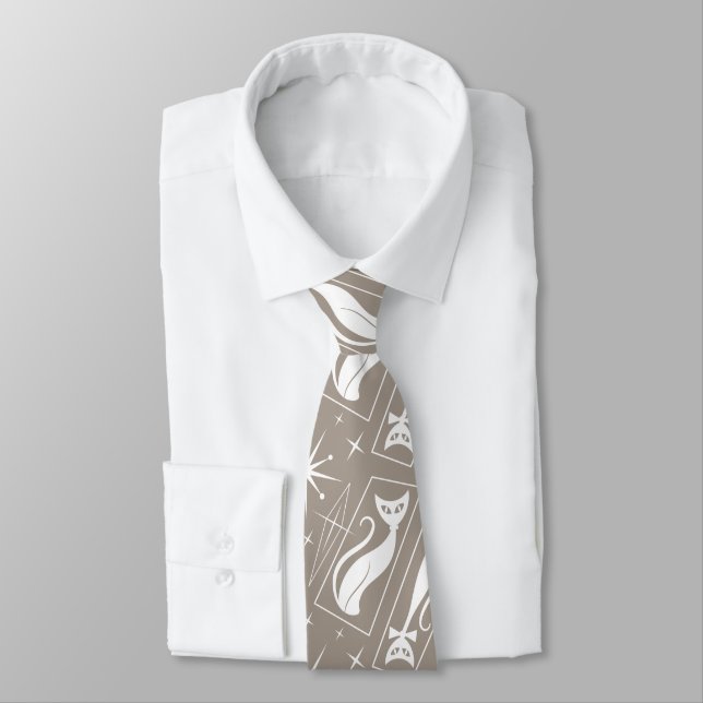 Corbata MCM de Navidades modernos de gatos de estrella ató (Atado)