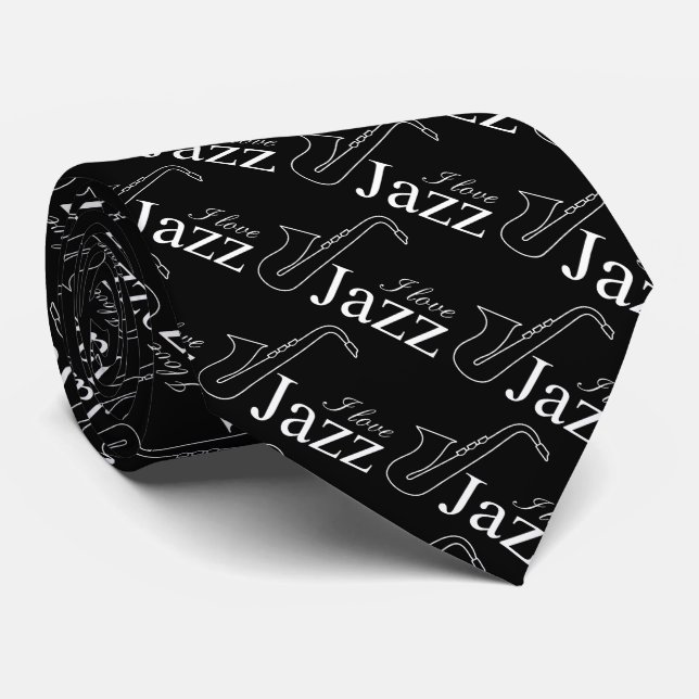 Corbata Me encanta el jazz (Enrollado)