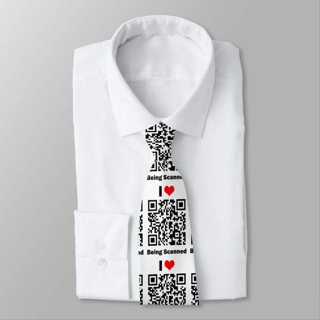 Corbata Me Encanta Ser Escaneado. (Atado)
