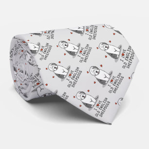 Corbata Me encantan los viejos perros pastores ingleses (G