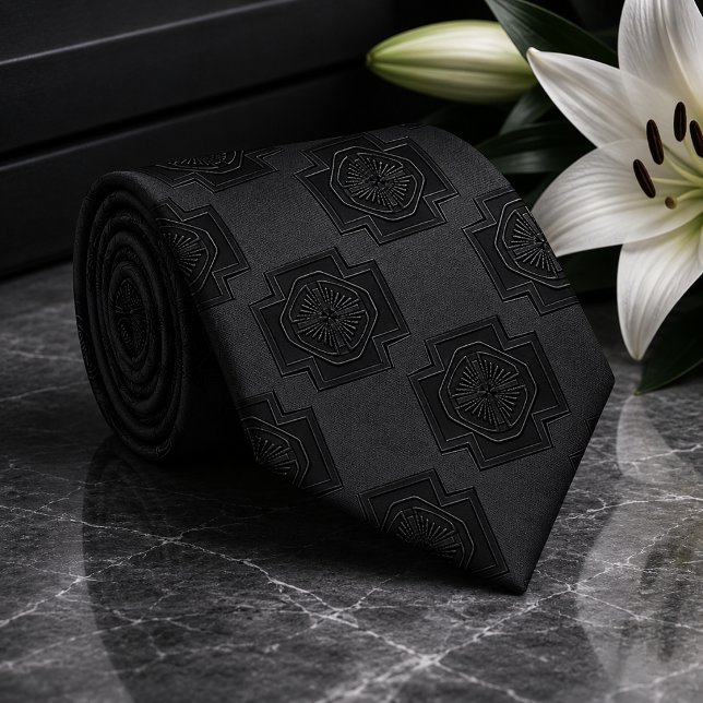 Corbata Medallón de Funeral Negro (Subido por el creador)
