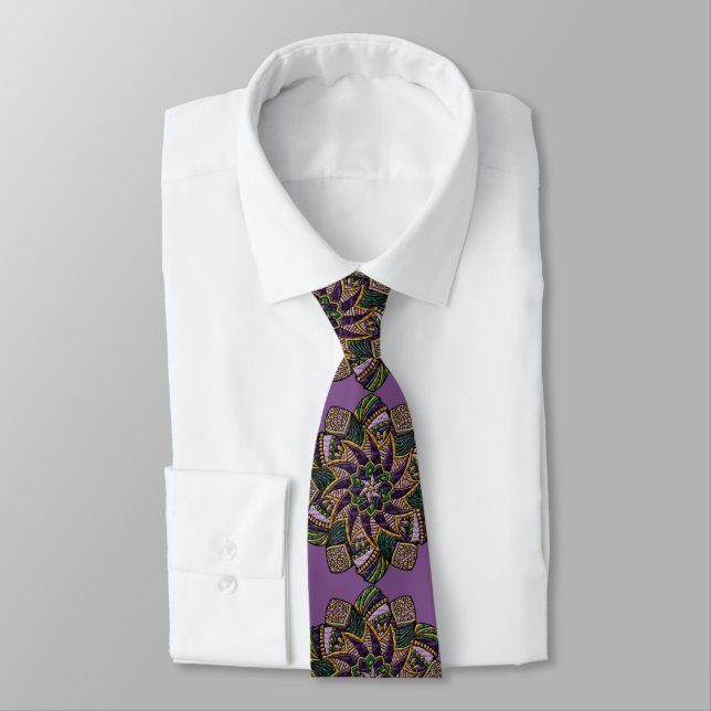 Corbata Medallón Mardi Gras (Atado)