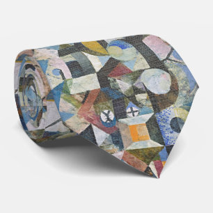 Corbata Media Luna Amarilla - Arte Fino Abstracto