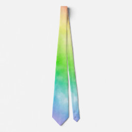 Corbata Medias capri de color de luz de arcoíris de acuare