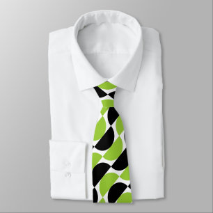 Corbata Medias Lunas Alternadas 01a - Verde Marciano
