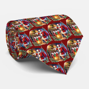 Corbata Medias navideñas festivas Santa