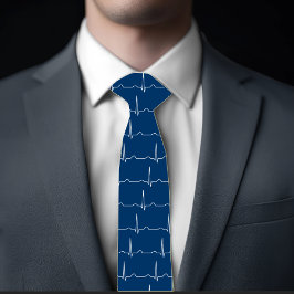 Corbata Médica Cardiólogo cardiograma modelo ECG