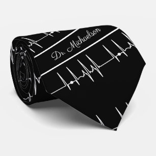 Corbata Médica médico Cardiólogo Nombre del cardiograma ne