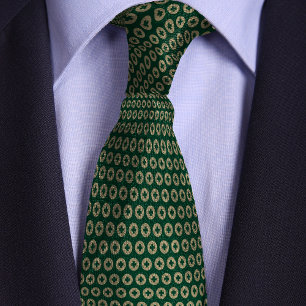 Corbata Médicas de la Cruz Médica Green & Gold Polkadot