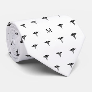 Corbata Médico con monograma graduado de la facultad de me