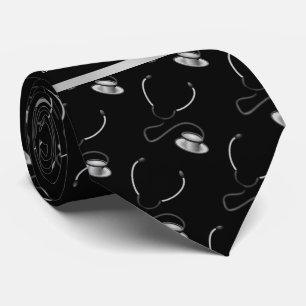 Corbata Médico, Enfermera, estetoscopios con temática M