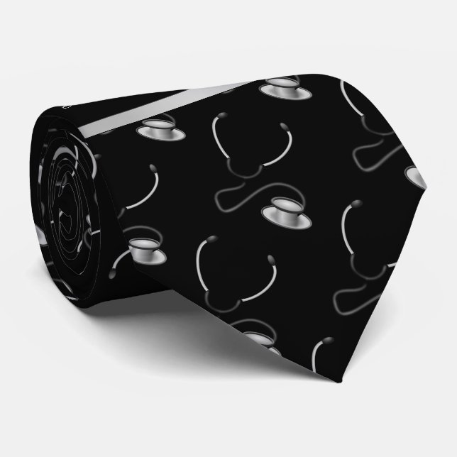 Corbata Médico, Enfermero, Estetoscopios con temática Médi (Enrollado)