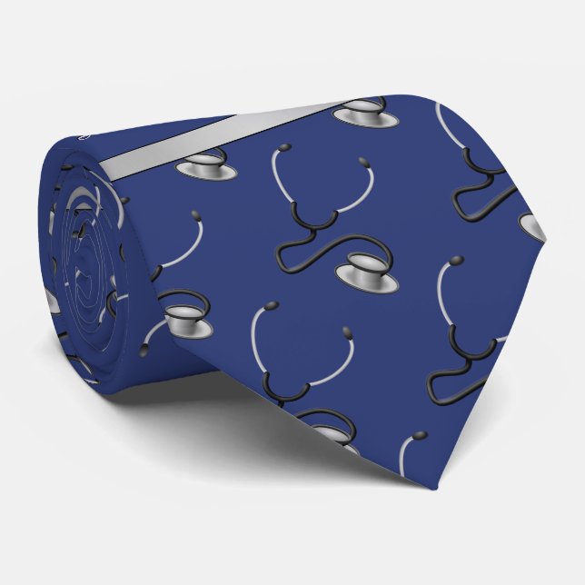 Corbata Médico, Enfermero, Estetoscopios con temática Médi (Enrollado)