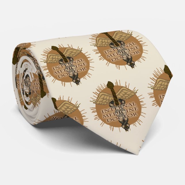 Corbata Médico interno Caduceo (Enrollado)