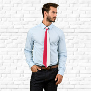 Corbata Medio rojo y medio blanco