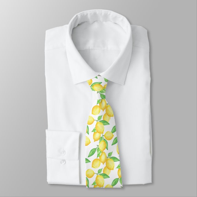 Corbata Mediterrenean Citrus Lemon pattern (Atado)