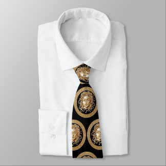 Corbata Medusa Medallion Gold de lujo