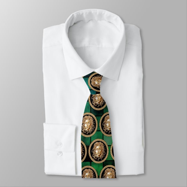 Corbata Medusa Medallion GOLD de lujo (Atado)