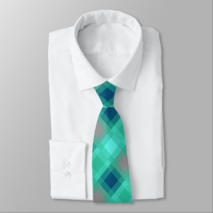 Corbata Mega platillo de mediados del siglo - turquesa y g