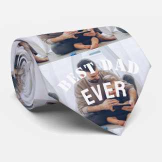 Corbata Mejor collage de fotos de papá Personalizado crear