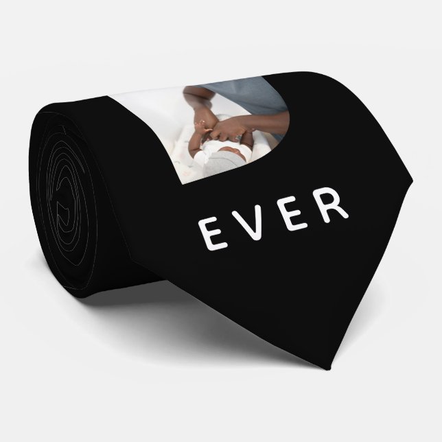 Corbata Mejor Collage de fotos del Día del Padre Personali (Enrollado)