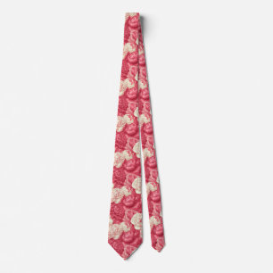 Corbata Mejor hombre de la boda con estampado de rosa comi