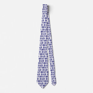 Corbata Mejor Papá con Banderas Azul Texto