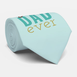 Corbata Mejor Papá del mundo Tipografía Diseño Azul Claro