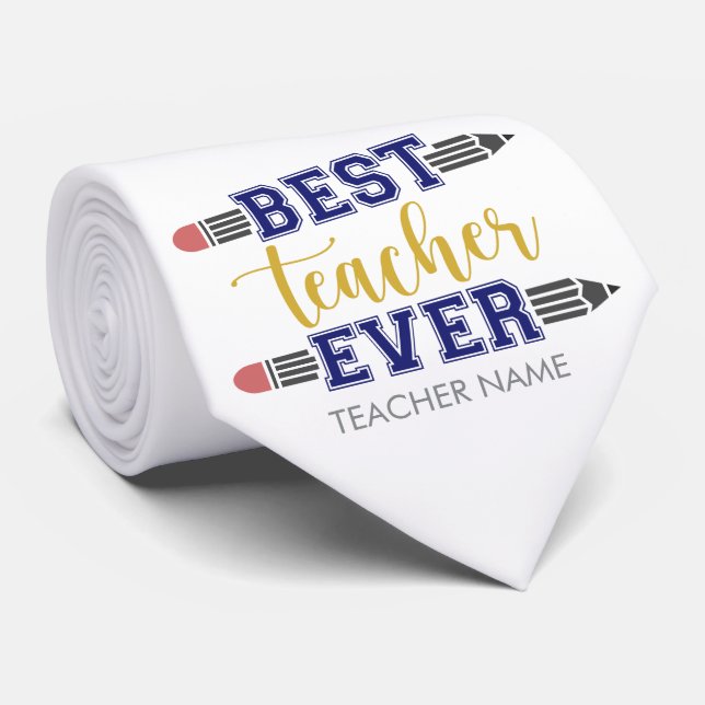 Corbata Mejor Profesor Personalizado - Regalo Personalizad (Enrollado)