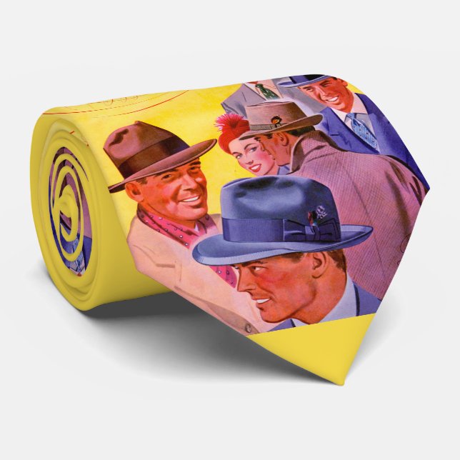 Corbata men in hats print (Enrollado)