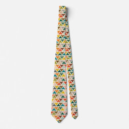 Corbata Men’s Tie with Colorful Bull Head Silhouette
