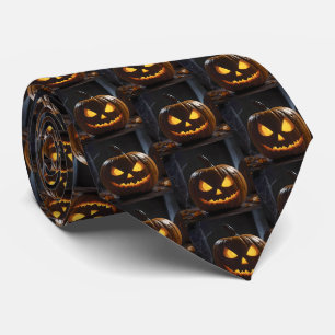 Corbata Mención de calabaza de Halloween,