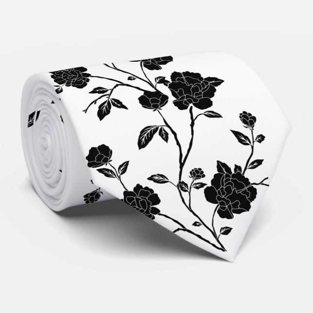 Corbata Mens Tie Floral (Enrollado)