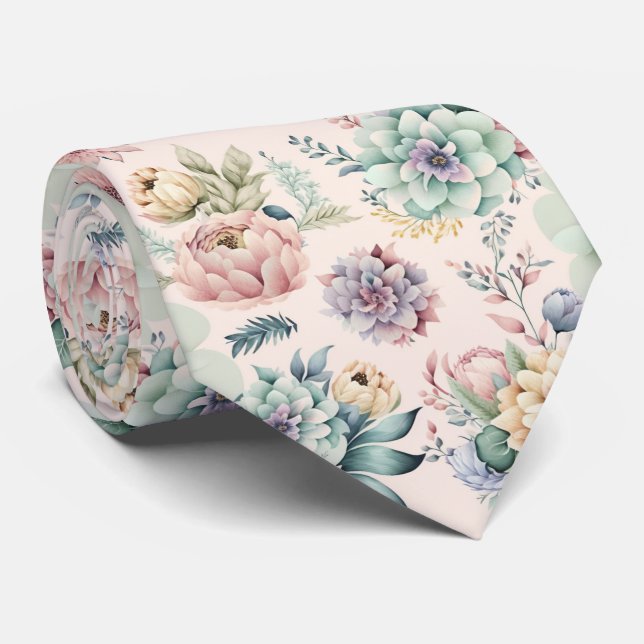 CORBATA MENTIRAS BOTÁNICAS FLORALES DE PAZ BLANDA (Enrollado)