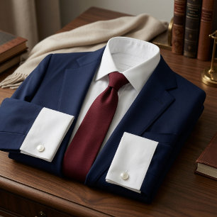 Corbata Merlot Rojo de Lujo Texturizado