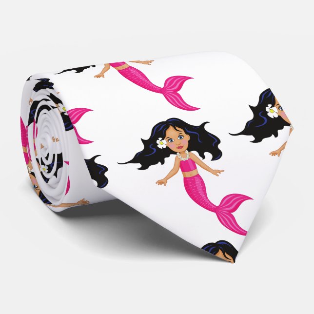 Corbata Mermaid Thunder_Cove de cola rosa (Enrollado)